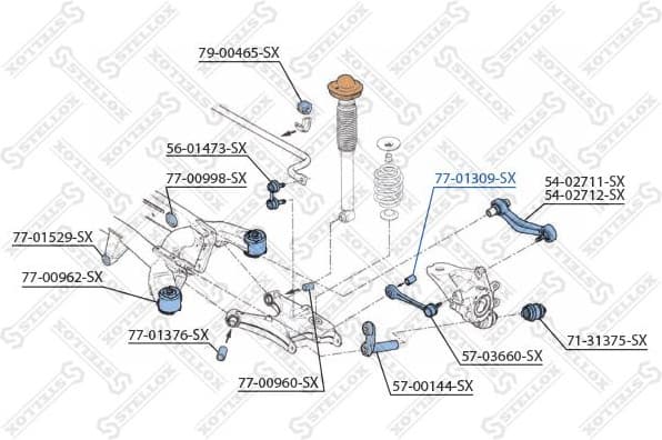 Mounting, control/trailing arm 77-01309-SX