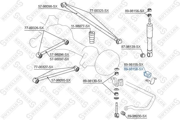 Mounting, stabiliser bar 89-98158-SX - image 2