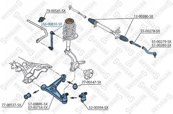 Link/Coupling Rod, stabiliser bar 56-00810-SX - image 2
