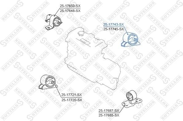 Mounting, engine 25-17743-SX - image 2
