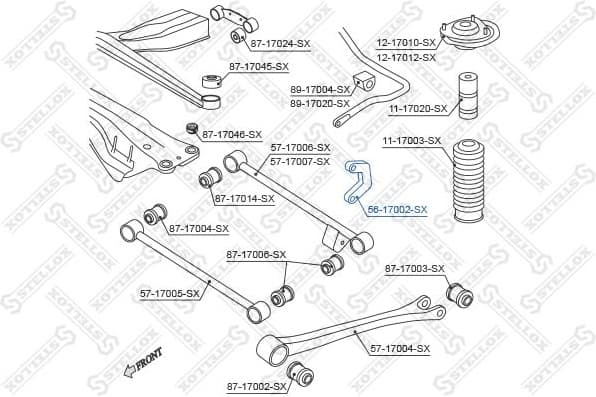 Link/Coupling Rod, stabiliser bar 56-17002-SX - image 2