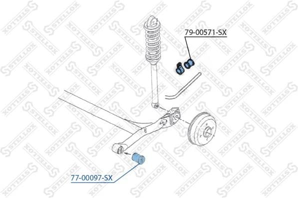 Mounting, control/trailing arm 77-00097-SX - image 2