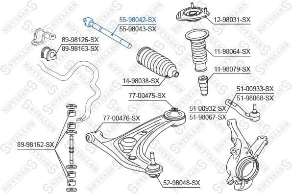 Inner Tie Rod 55-98042-SX - image 2