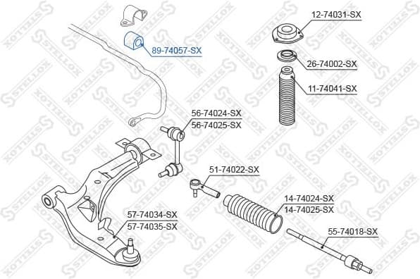 Mounting, stabiliser bar 89-74057-SX - image 2