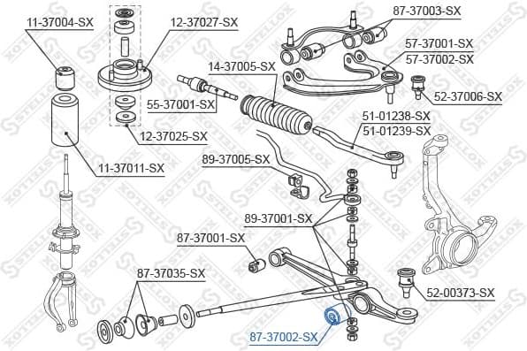 Mounting, control/trailing arm 87-37002-SX - image 2