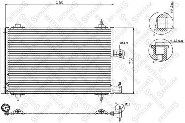 Condenser, air conditioning 10-45064-SX