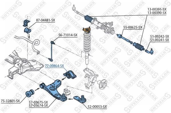 Mounting, control/trailing arm 77-00864-SX - image 2