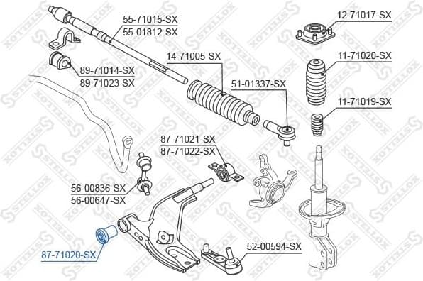 Mounting, control/trailing arm 87-71020-SX - image 2