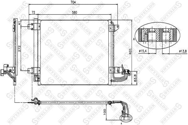 Condenser, air conditioning 10-45023-SX