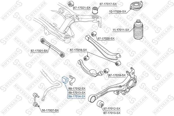 Mounting, stabiliser bar 89-17014-SX - image 2