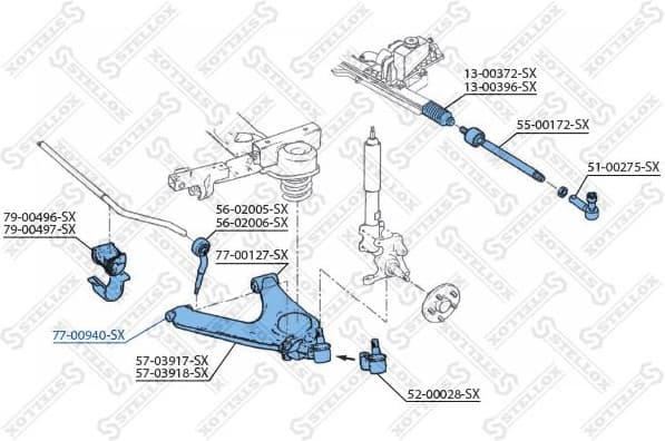 Mounting, control/trailing arm 77-00940-SX