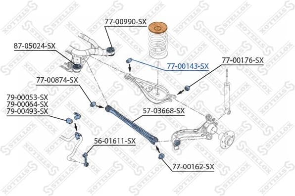 Mounting, control/trailing arm 77-00143-SX - image 2