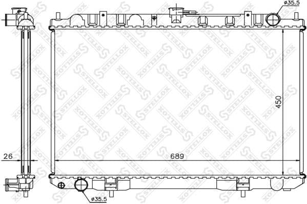 Radiator, engine cooling 10-25391-SX