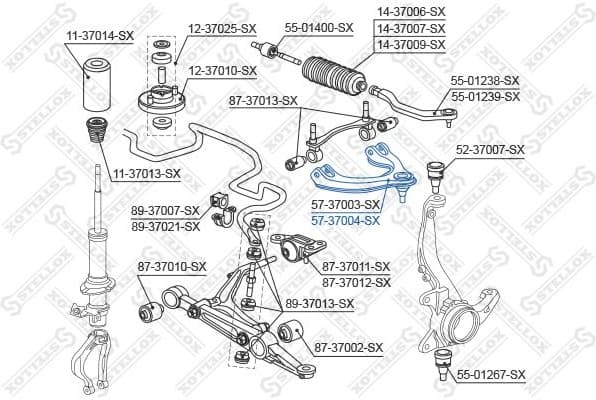 Control/Trailing Arm, wheel suspension 57-37004-SX - image 2