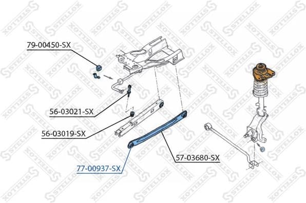 Mounting, control/trailing arm 77-00937-SX