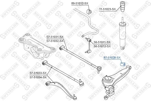 Mounting, control/trailing arm 87-51028-SX - image 2