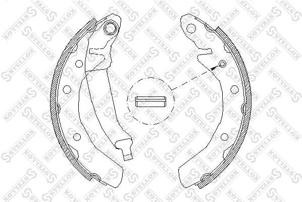 Brake Shoe Set 097 100-SX