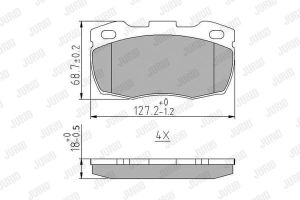 Brake Pad Set, disc brake 571827J