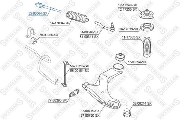 Inner Tie Rod 55-00064-SX - image 2