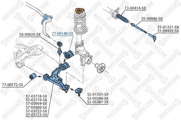 Mounting, control/trailing arm 77-00149-SX - image 2