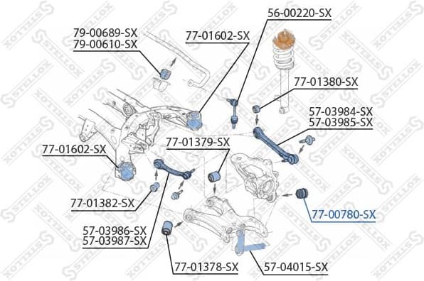 Mounting, control/trailing arm 77-00780-SX