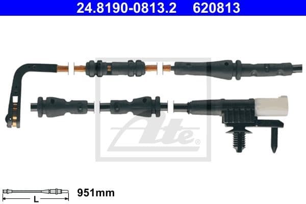 Warning Contact, brake pad wear 24.8190-0813.2