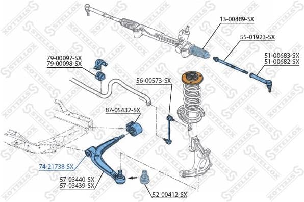Mounting, control/trailing arm 74-21738-SX - image 2