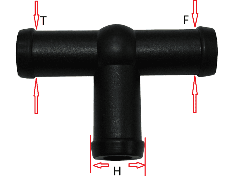 Vamzdelių sujungimas "T" Formos trišakis 8x8x8 - L-370720 - image 2