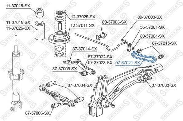 Rod/Strut, wheel suspension 57-37021-SX - image 2