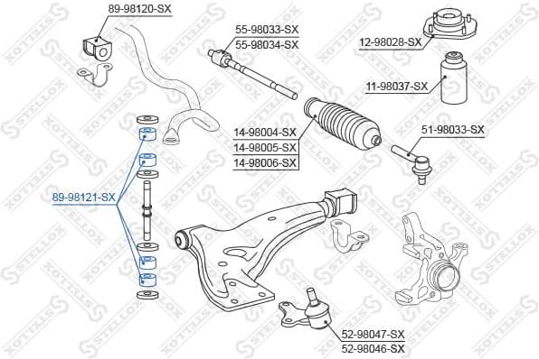Mounting, stabiliser bar 89-98121-SX - image 2