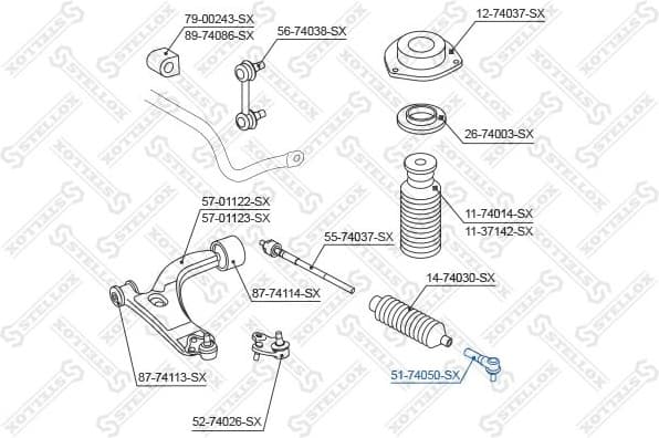 Tie Rod End 51-74050-SX - image 2