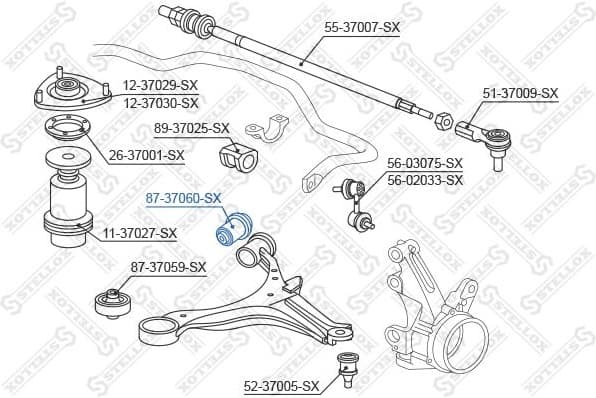Mounting, control/trailing arm 87-37060-SX - image 2