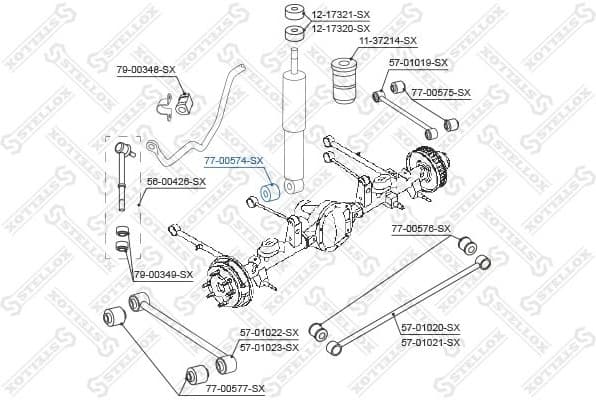 Bush, shock absorber 77-00574-SX - image 2