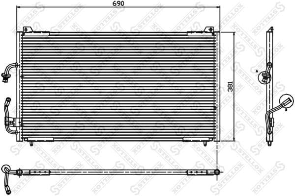 Condenser, air conditioning 10-45216-SX