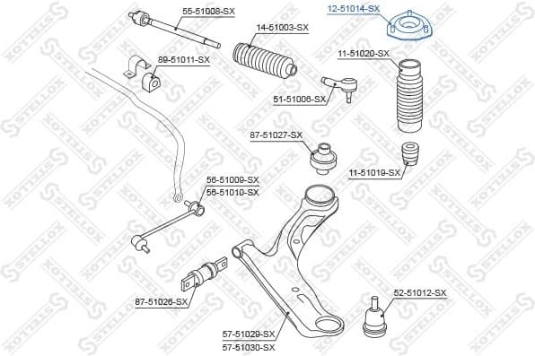 Suspension Strut Support Mount 12-51014-SX - image 2