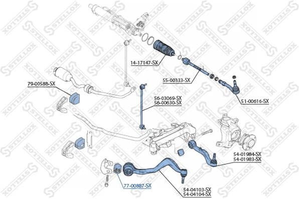 Mounting, control/trailing arm 77-00887-SX