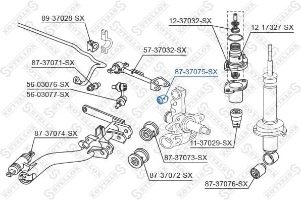 Mounting, control/trailing arm 87-37075-SX - image 2
