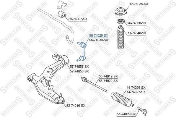 Link/Coupling Rod, stabiliser bar 56-74029-SX - image 2