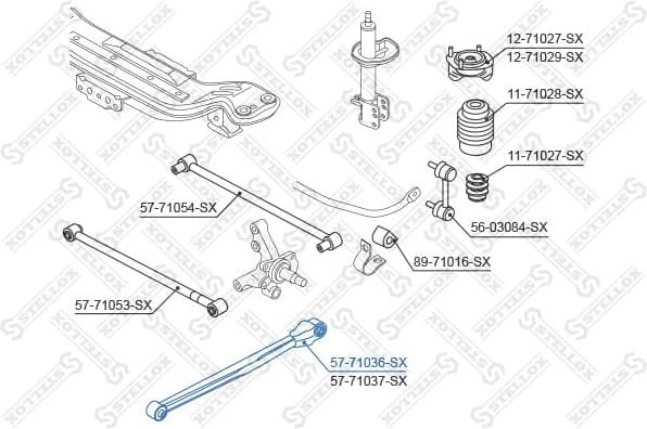 Rod/Strut, wheel suspension 57-71036-SX - image 2