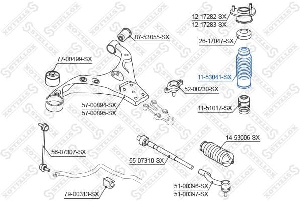 Protective Cap/Bellow, shock absorber 11-53041-SX