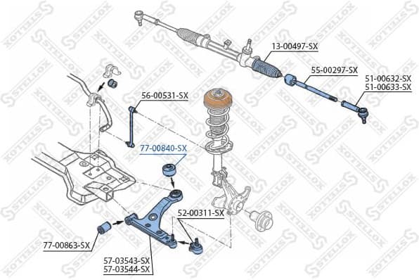 Mounting, control/trailing arm 77-00840-SX - image 2