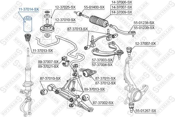 Protective Cap/Bellow, shock absorber 11-37014-SX - image 2