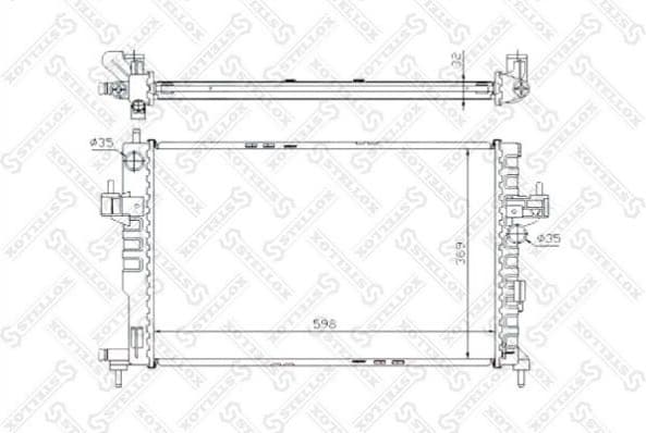 Radiator, engine cooling 10-25967-SX