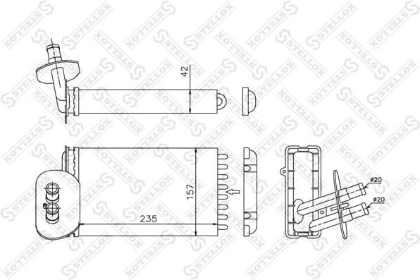 Heat Exchanger, interior heating 10-35048-SX