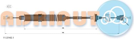 Cable Pull, clutch control 11.0140.1