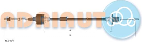 Cable Pull, clutch control 33.0154