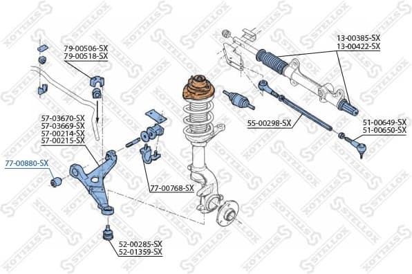 Mounting, control/trailing arm 77-00880-SX - image 2