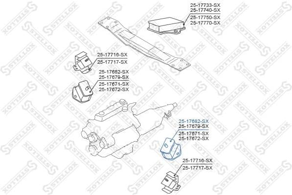 Mounting, engine 25-17682-SX