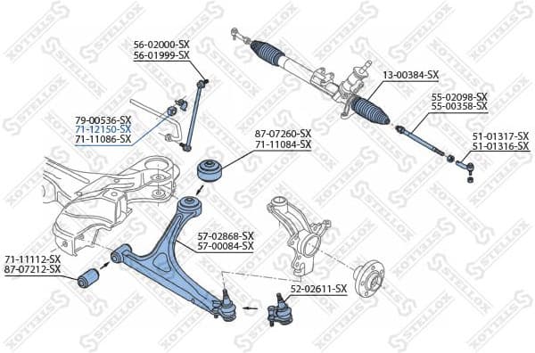 Mounting, stabiliser bar 71-12150-SX - image 2