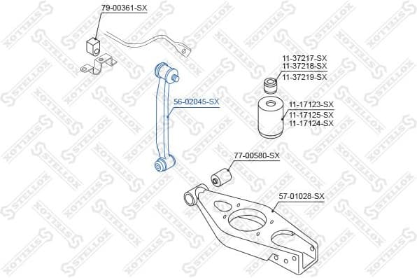 Link/Coupling Rod, stabiliser bar 56-02045-SX - image 2